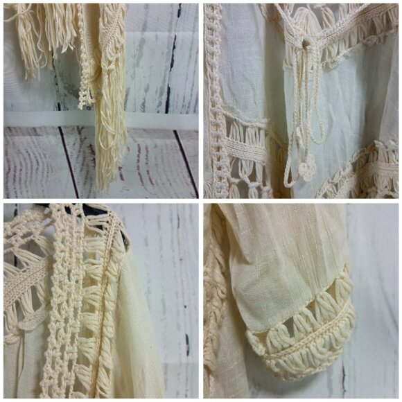 Questions Ivory Crochet Cardigan - Picture 2 of 13